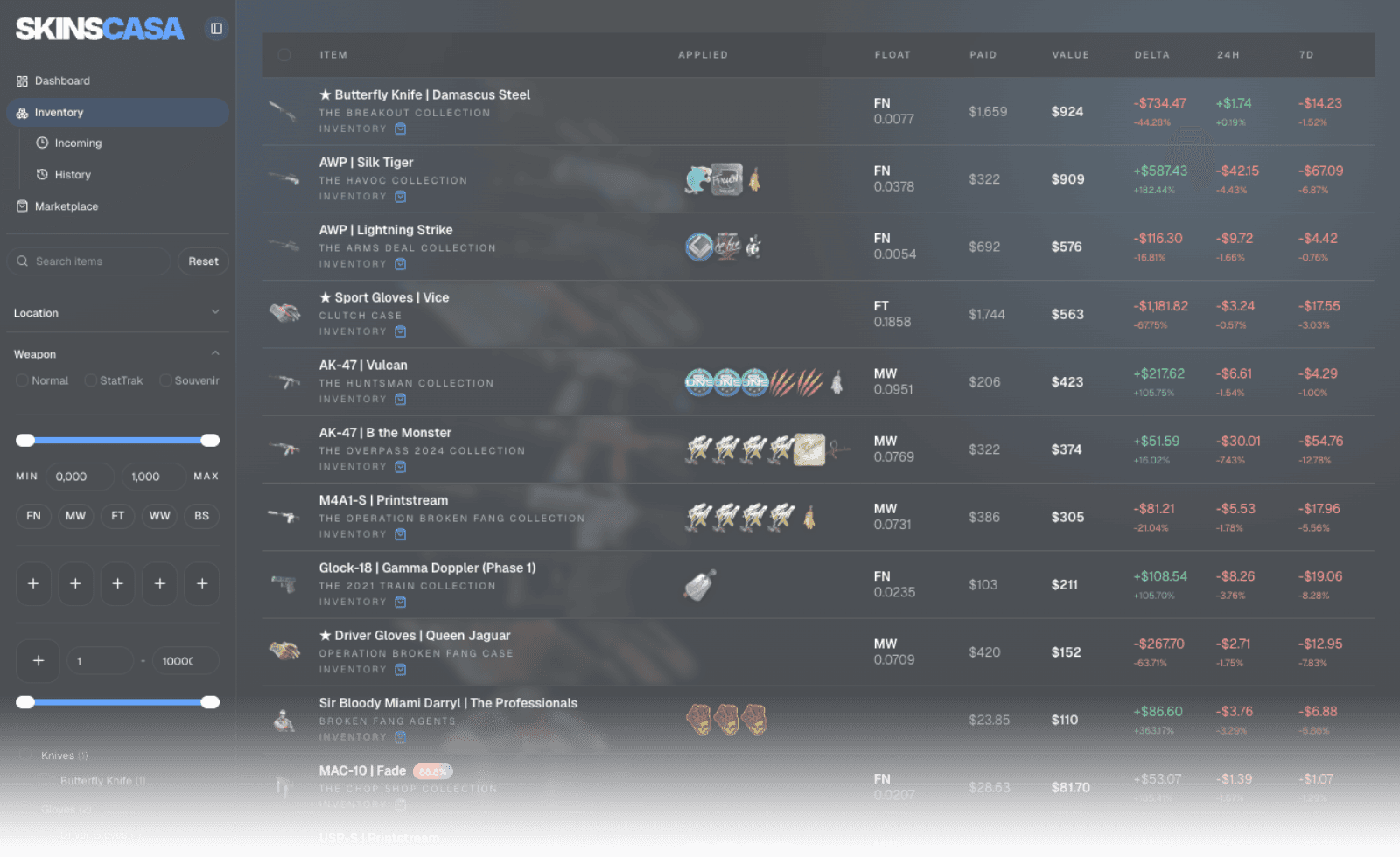 SkinsCasa Preview